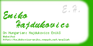 eniko hajdukovics business card